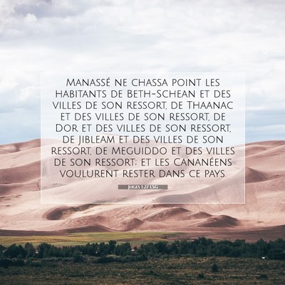 Juges 1:27 LSG Image du verset biblique