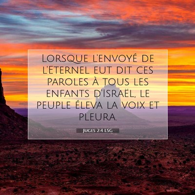 Juges 2:4 LSG Image du verset biblique