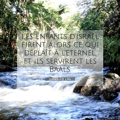 Juges 2:11 LSG Image du verset biblique