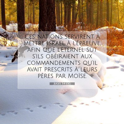 Juges 3:4 Verset biblique expliqué