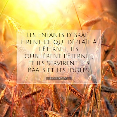 Juges 3:7 LSG Image du verset biblique