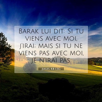 Juges 4:8 LSG Image du verset biblique