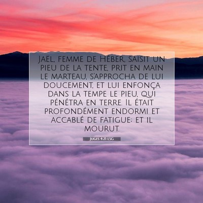 Juges 4:21 LSG Image du verset biblique