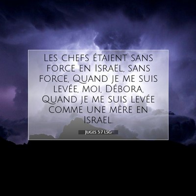 Juges 5:7 LSG Image du verset biblique