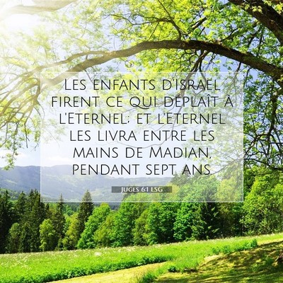 Juges 6:1 LSG Image du verset biblique