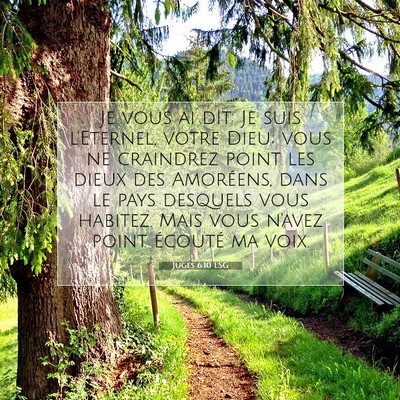 Juges 6:10 LSG Image du verset biblique