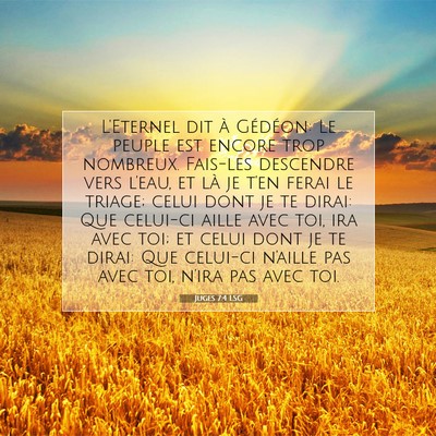 Juges 7:4 LSG Image du verset biblique