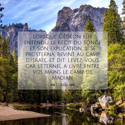 Juges 7:15 LSG Image du verset biblique