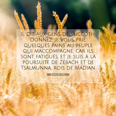 Juges 8:5 Verset biblique expliqué