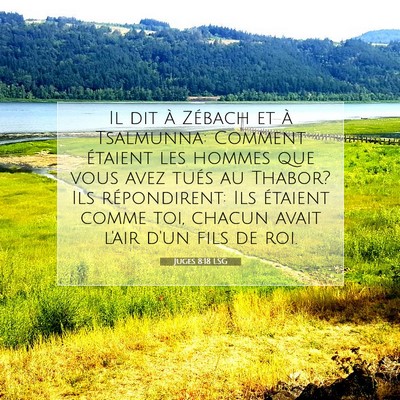 Juges 8:18 LSG Image du verset biblique