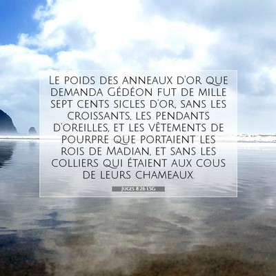 Juges 8:26 LSG Image du verset biblique