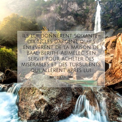 Juges 9:4 LSG Image du verset biblique