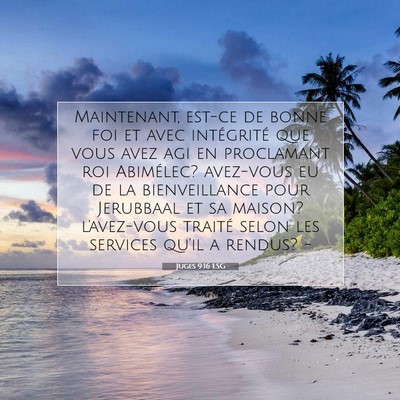 Juges 9:16 Verset biblique expliqué