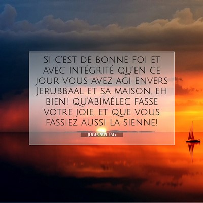 Juges 9:19 Verset biblique expliqué