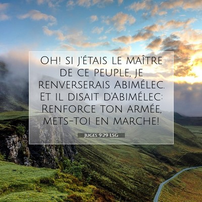 Juges 9:29 Verset biblique expliqué