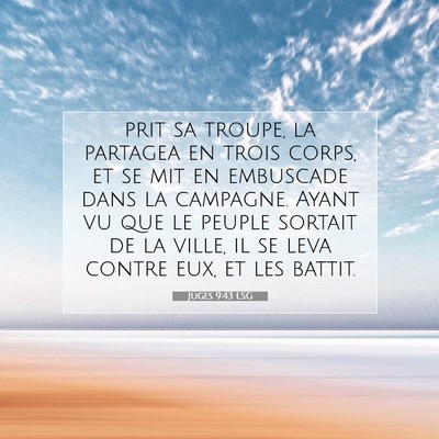 Juges 9:43 LSG Image du verset biblique