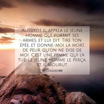 Juges 9:54 LSG Image du verset biblique