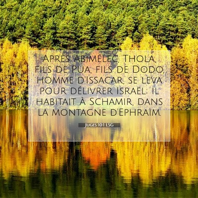 Juges 10:1 LSG Image du verset biblique