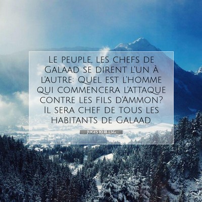 Juges 10:18 LSG Image du verset biblique