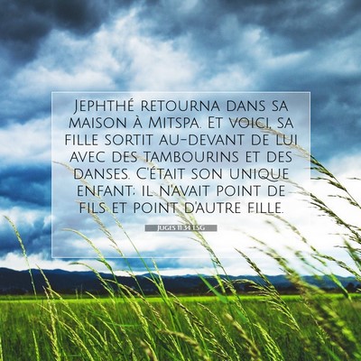 Juges 11:34 LSG Image du verset biblique