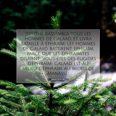 Juges 12:4 LSG Image du verset biblique