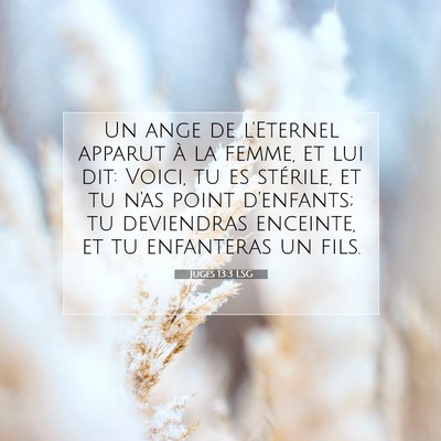 Juges 13:3 LSG Image du verset biblique