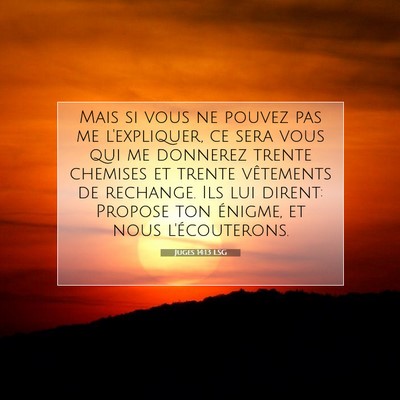 Juges 14:13 Verset biblique expliqué