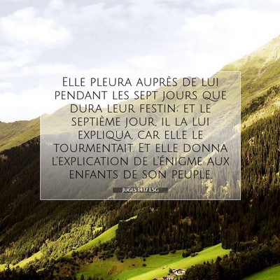 Juges 14:17 Verset biblique expliqué