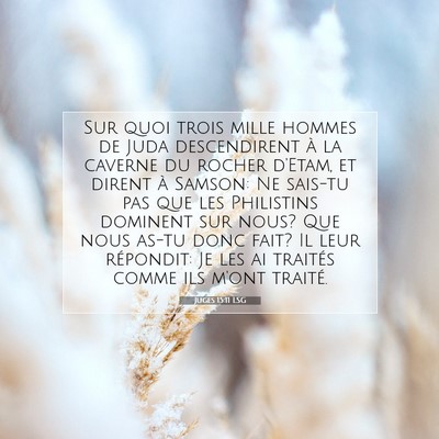 Juges 15:11 Verset biblique expliqué