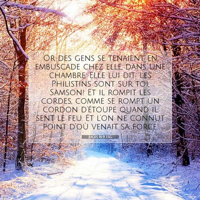 Juges 16:9 LSG Image du verset biblique