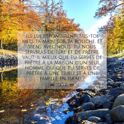 Juges 18:19 Verset biblique expliqué