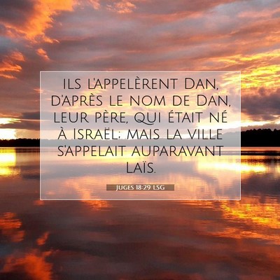 Juges 18:29 LSG Image du verset biblique