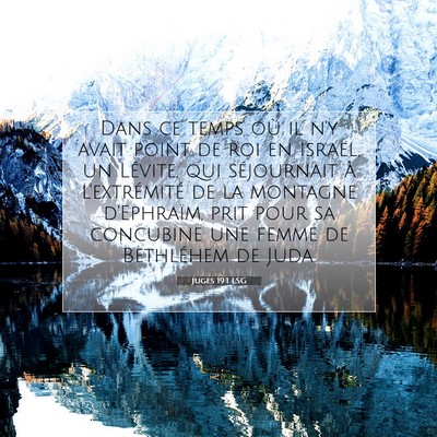 Juges 19:1 LSG Image du verset biblique