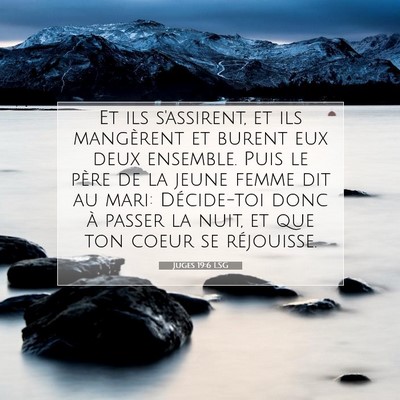 Juges 19:6 LSG Image du verset biblique