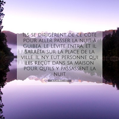 Juges 19:15 Verset biblique expliqué