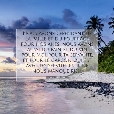 Juges 19:19 LSG Image du verset biblique