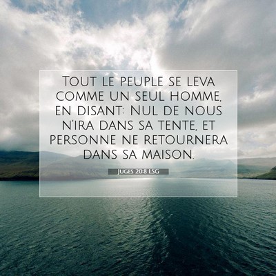 Juges 20:8 Verset biblique expliqué