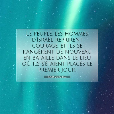 Juges 20:22 Verset biblique expliqué