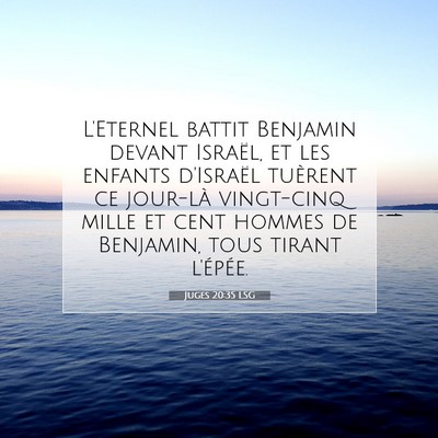 Juges 20:35 Verset biblique expliqué