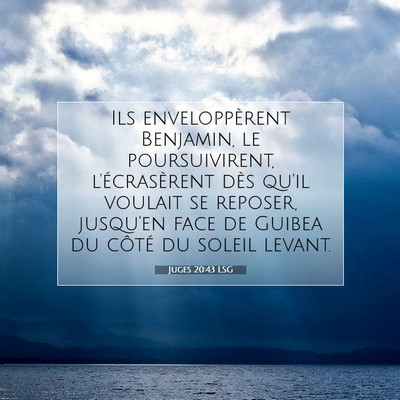 Juges 20:43 LSG Image du verset biblique