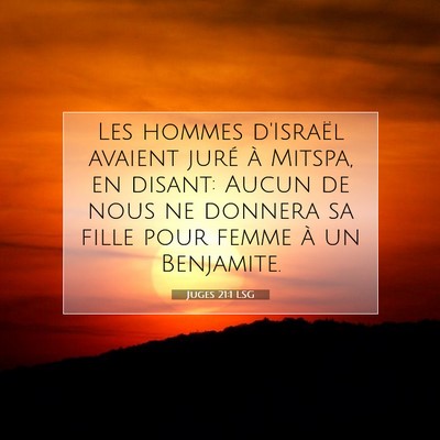 Juges 21:1 LSG Image du verset biblique