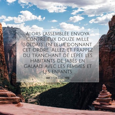 Juges 21:10 Verset biblique expliqué