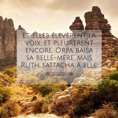 Ruth 1:14 LSG Image du verset biblique