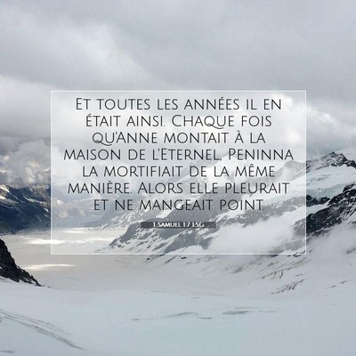 1 Samuel 1:7 Verset biblique expliqué