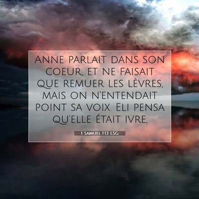 1 Samuel 1:13 Verset biblique expliqué