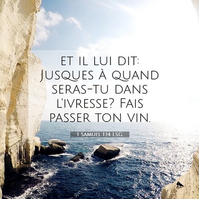 1 Samuel 1:14 LSG Image du verset biblique