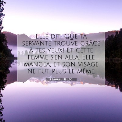 1 Samuel 1:18 Verset biblique expliqué