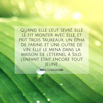 1 Samuel 1:24 LSG Image du verset biblique