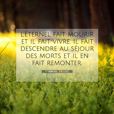 1 Samuel 2:6 LSG Image du verset biblique