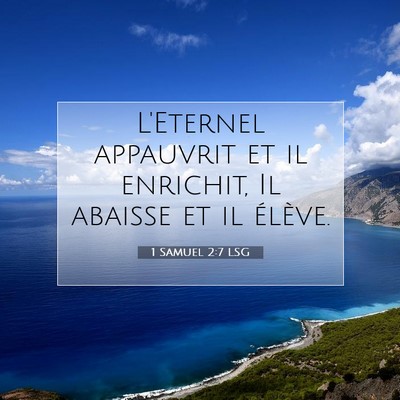 1 Samuel 2:7 LSG Image du verset biblique